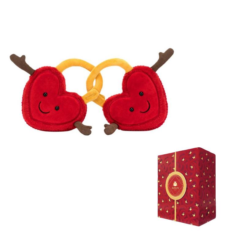 JELLYCAT Valentine's Day Collection Val And Tina Heart Lock Dolls Plush Toy 15cm High