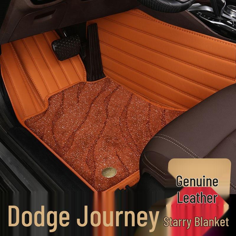 Dodge Journey Floor Mats (Models 11/13/14/16): Genuine Leather Full-Coverage Carpet