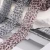 1 Pair Leopard Print Sheer Gauze Shoe Laces for Women Casual Shoes Sneakers 4CM Width Decorative Shoelaces Shoestrings