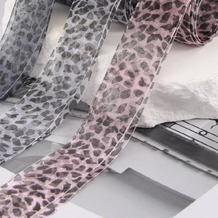 1 Pair Leopard Print Sheer Gauze Shoe Laces for Women Casual Shoes Sneakers 4CM Width Decorative Shoelaces Shoestrings