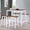 Day and Night - Day and Night High Table and Kitchen Stool Set 5 Pieces Solid Wood