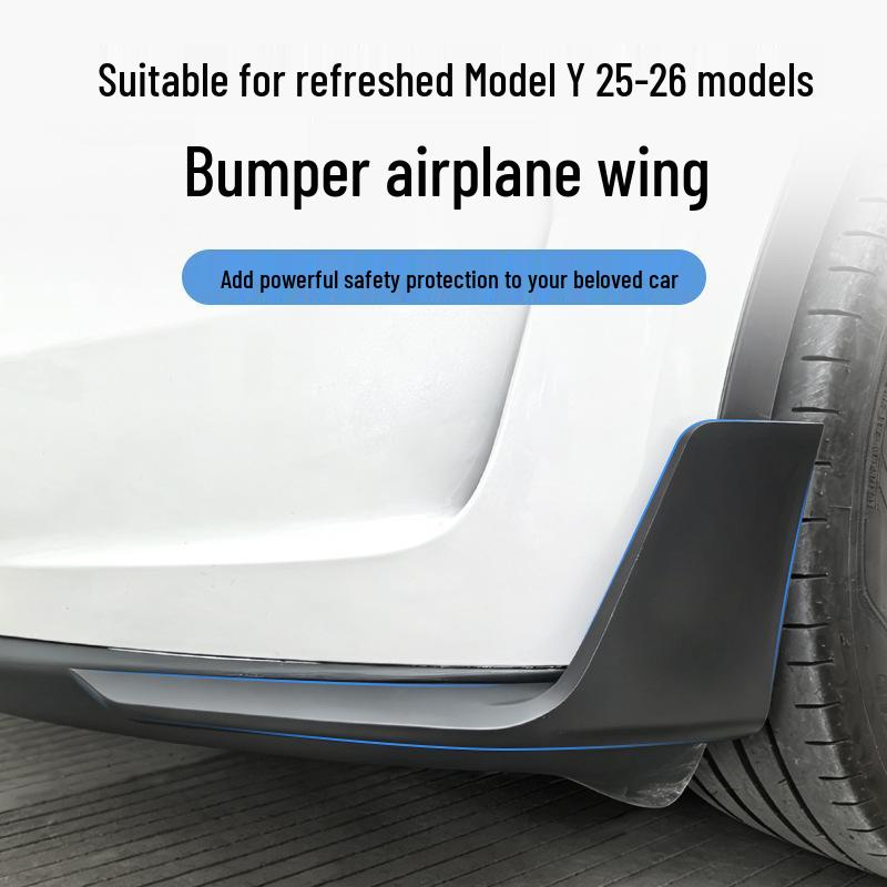 Tesla Model Y Refreshed Bumper Wing Spoiler - Modified Accessory чёрный