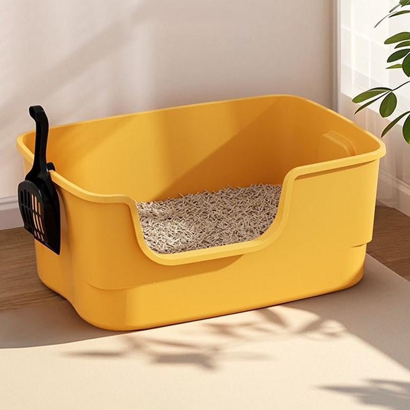 Cat Litter Box Bedpan Big Mac Oversized Cat Tray Bedpan Large Capacity Semi-Closed Plastic Anti-Splash Cats Toilet Pet Supplies