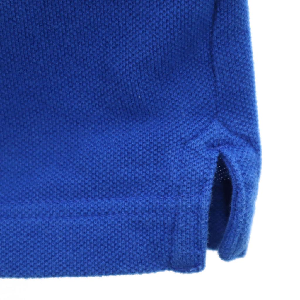 Pearly Gates Made In Japan Short Sleeve Polo Shirt Blue Kanoko Fabric Women Used