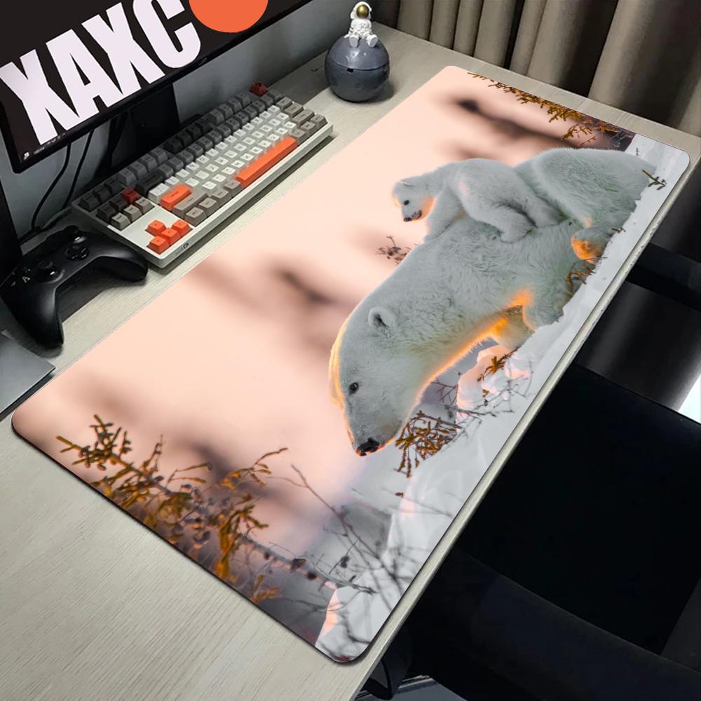 Polar Bear Mousepad Gamer Cool New 80x40cm Mouse Pad Large HD Pattern Notebook Accessories Laptop Padmouse Ergonomic Mat