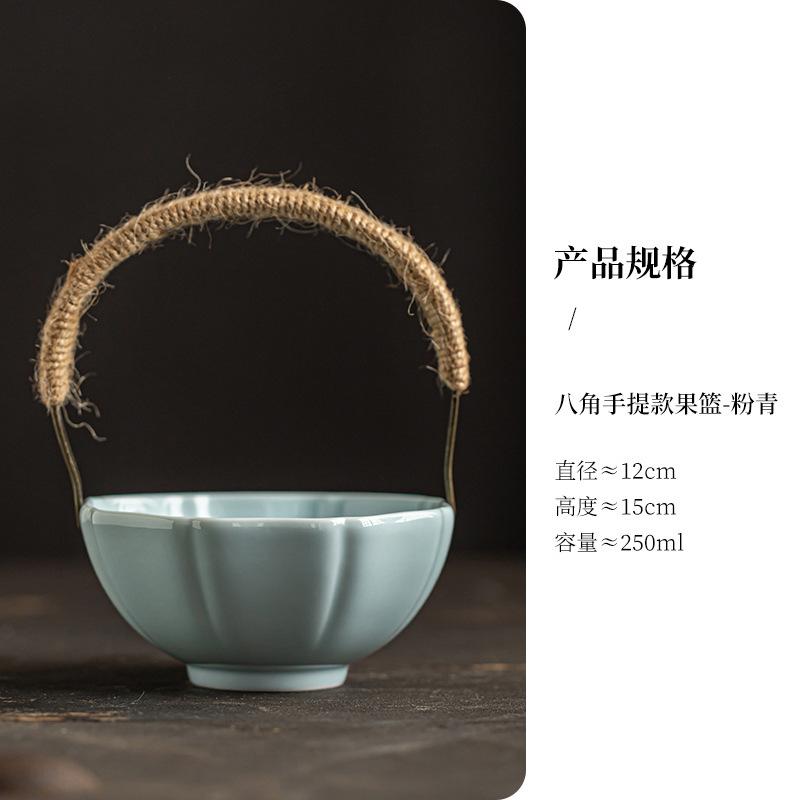 

Hand-held Fruit Dishes Retro Pastry Plate Cake Display Stand Refreshment Fruit Plate Household Plates For Food Supplies Gift