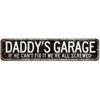 Funny Daddy's Garage Custom Aluminum Sign 4x18 Inch, Cabin Kitchen Home Wall Decor Gift for Men
