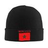 Morocco Flag Beanie Hats Bonnet Hats FeUnisex Unisex Street Y2K Hippie Skullies Beanies Autumn Graphic Warm Caps