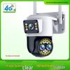 HD Monitor with Dual-Screen PTZ Camera: 360° Wireless WiFi Night Vision for Outdoor Use