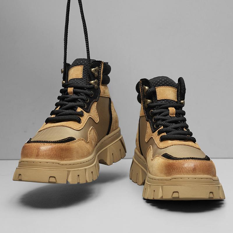 Men's Boots Retro Work Shoes Comfortable Outdoor Boots Men Casual Trekking Footwear Leisure Mountain Winter Shoe