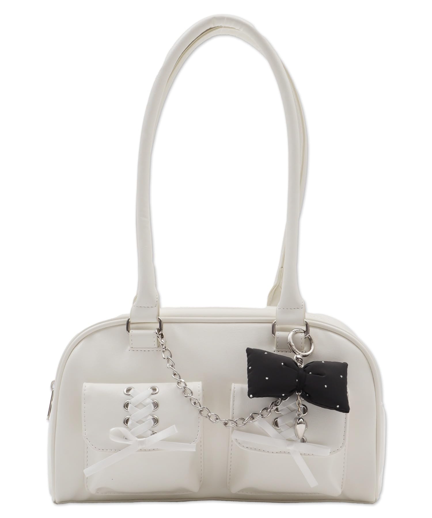 

Boston Bag for White [WEGO] Lace-up Women, білий