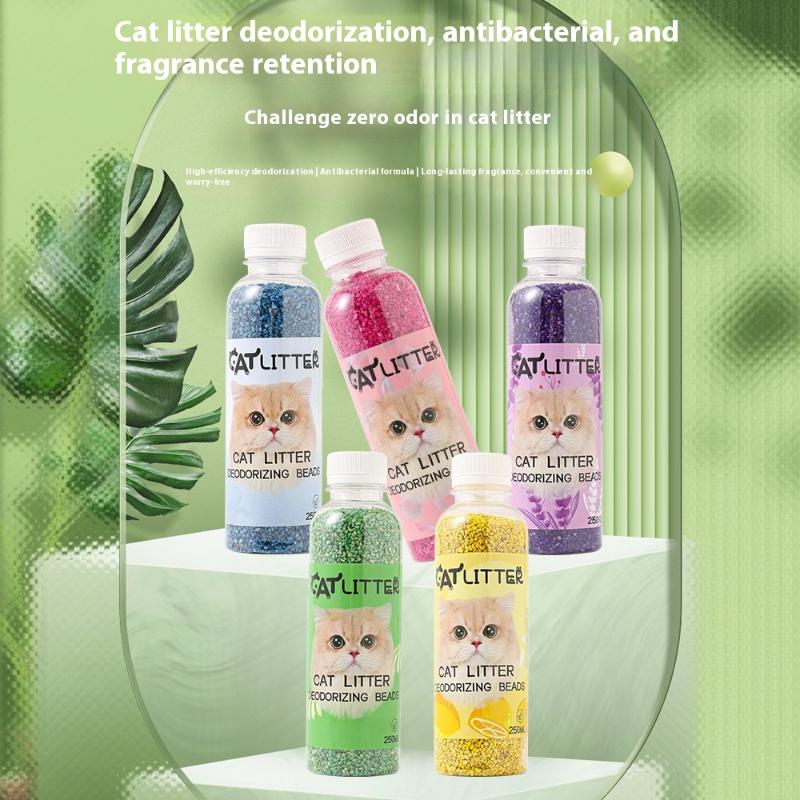 Cat Litter Deodorizing Beads Toilet Granules Litter Box Long Lasting Freshness Air Purification Deodorizer Pet Cleaning Products