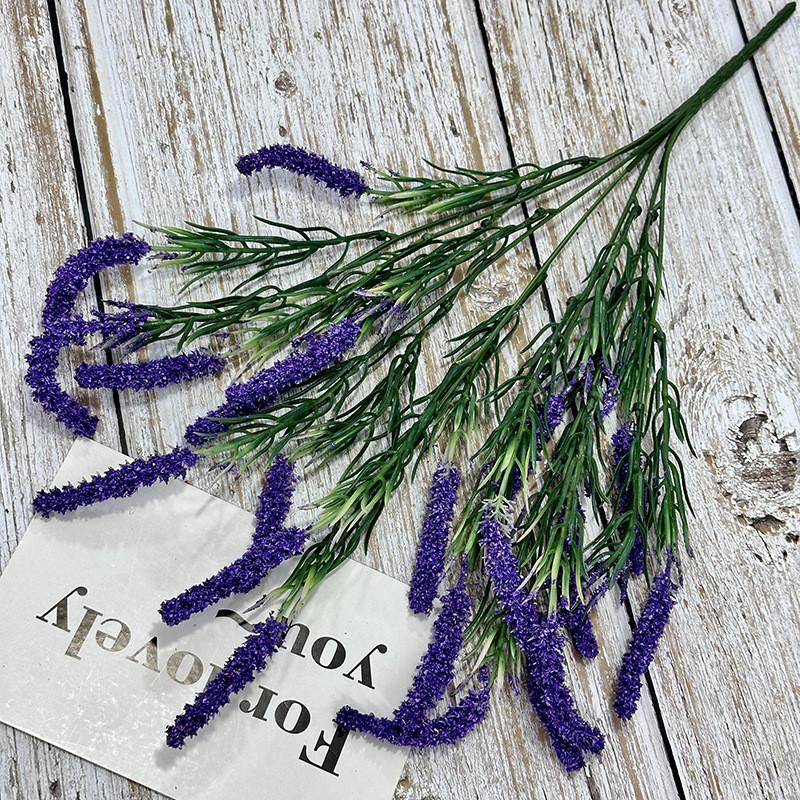 Bouquet Lavender Simulated Artificial Plastic Artificial Flower For Indoor Decor