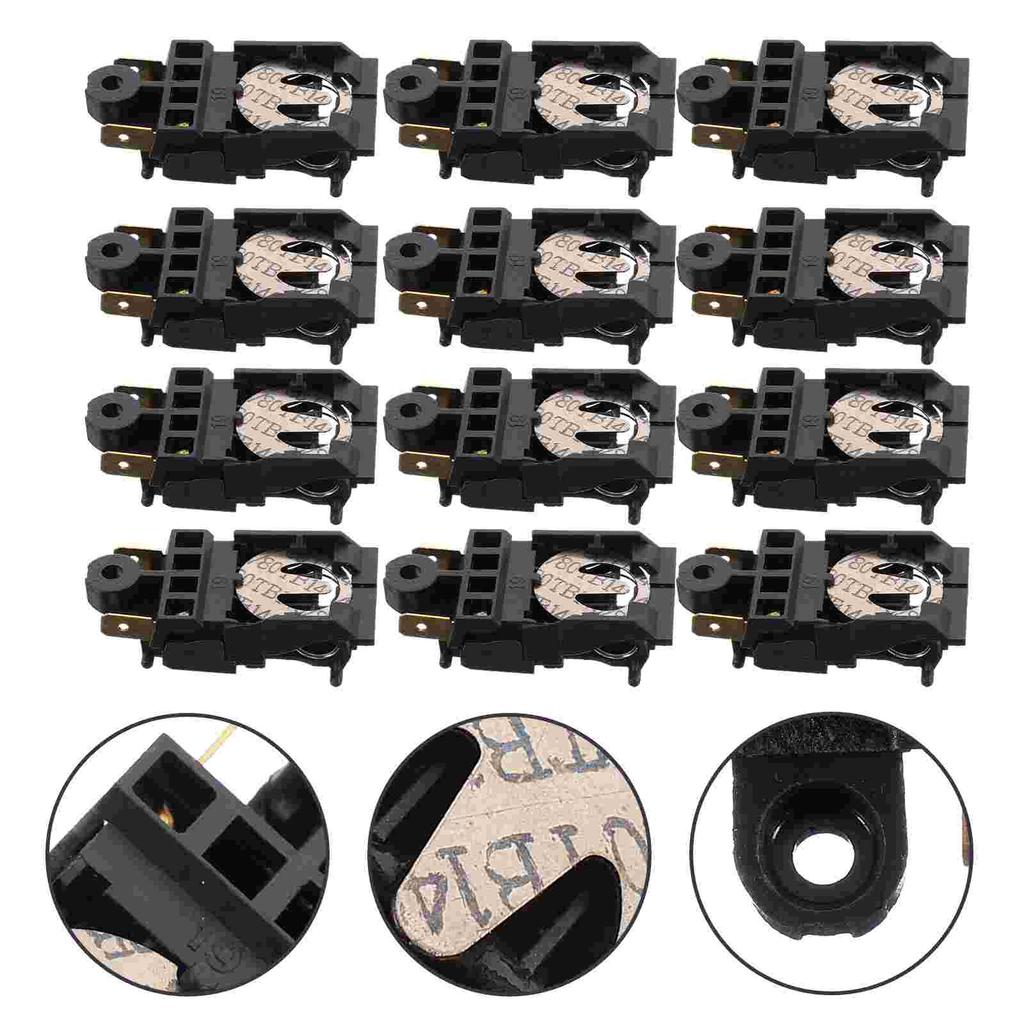 12 Pcs Thermostat Kettle Switch Thermal Control Metal Temperature Programmable for Home Baby