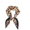 Retro Leopard Print Small Square Scarf Fashionable Versatile Scarf Spring Thin Small Silk Scarf Decorative Scarf Headband Headscarf Women