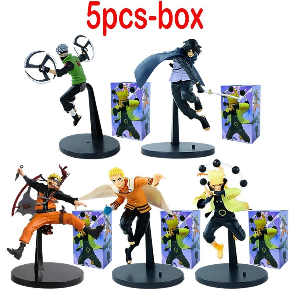 1-5PCS Anime Naruto Anime Figures Sasuke Kakashi Naruto Model Toys Collection Hobbies Friend/classmate's birthday gift