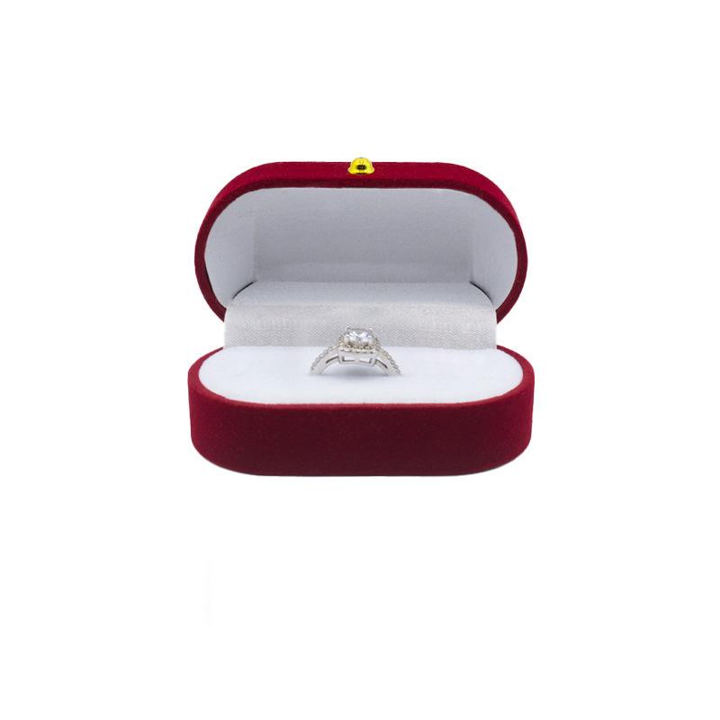 1 Pcs Felt Ring Box Mini Portable Ear Stud Jewelry Box Wedding Ring Pair Box Jewelry Storage Box