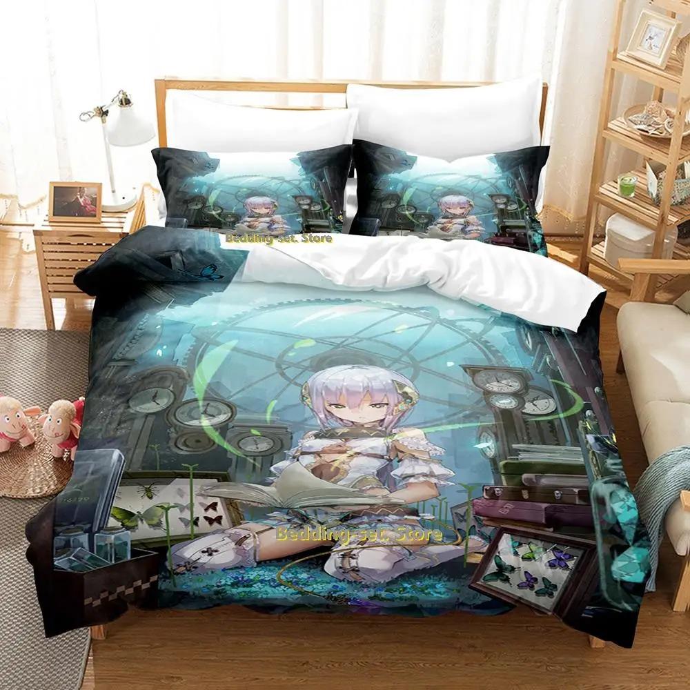 New Atelier Sophie Bedding Set Cartoon Anime three-piece set Adult Kid Bedroom Duvetcover Sets queen bedding set