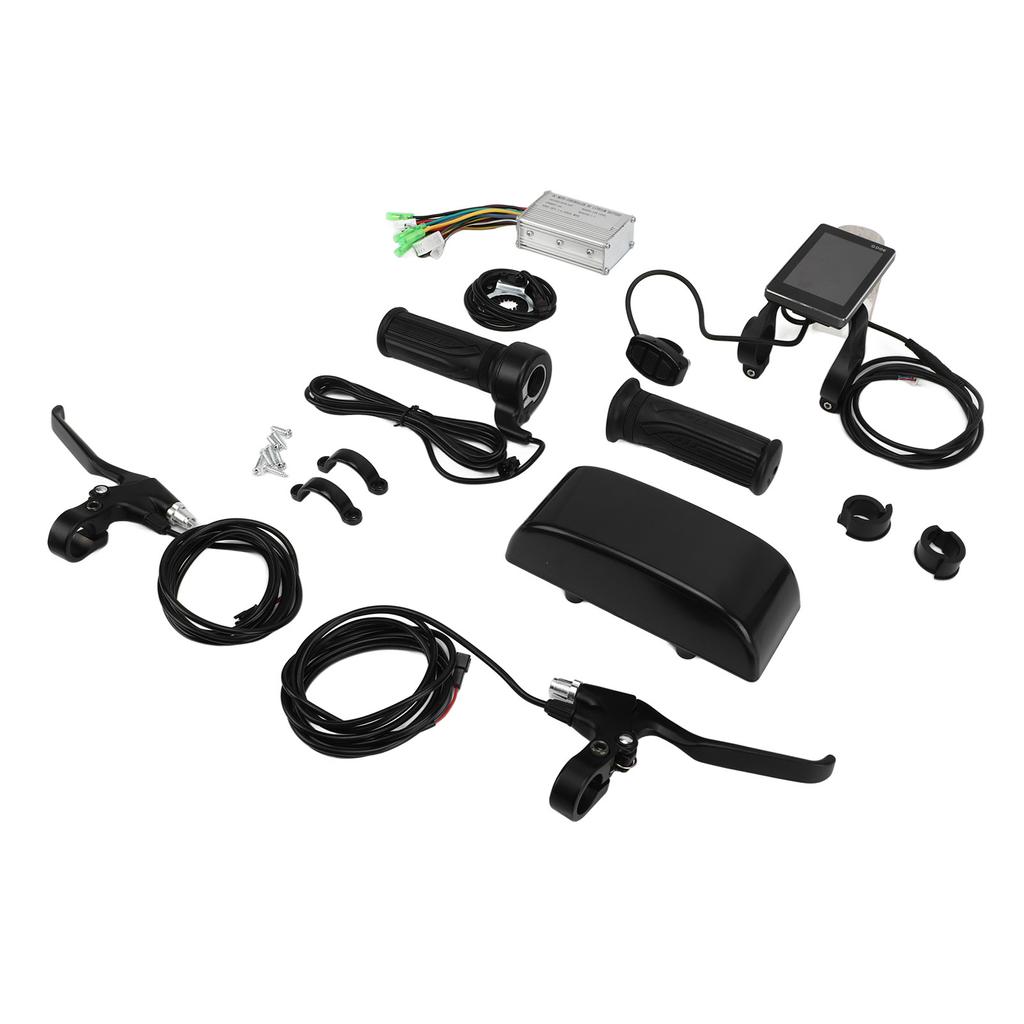 Set de afișare pentru controler de bicicletă electrică 15A DC36V 48V cu mâner de frână, mâner rotativ PAS magnetic