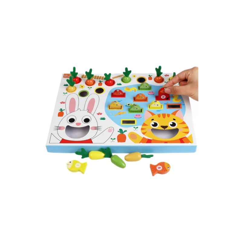 CPC CE Multifunctional Wooden Fishing and Radish Feeding Game Toy for Kids