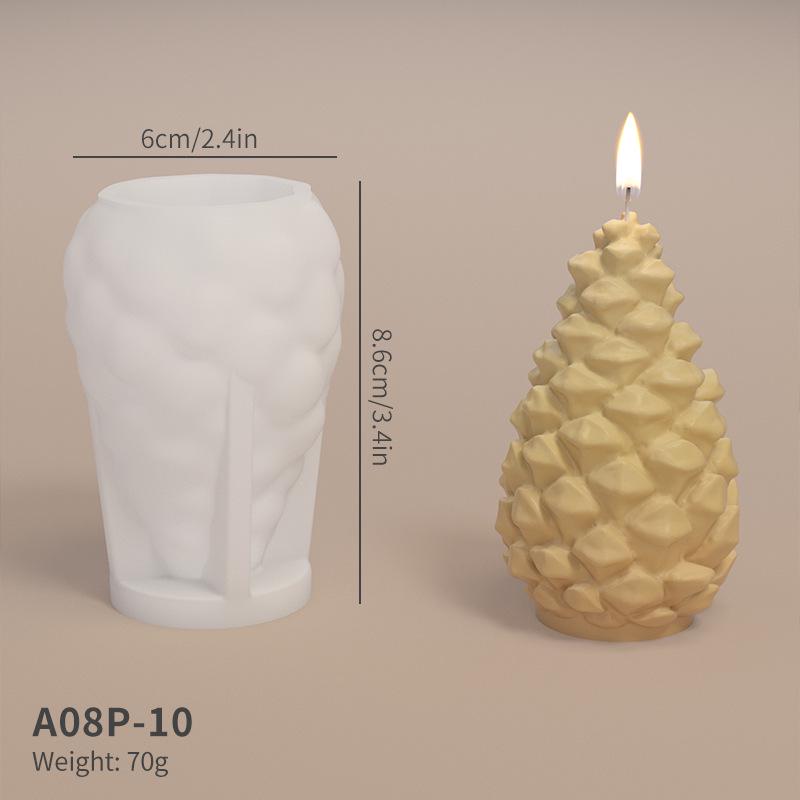 

Форма для свічки з ароматом різдвяної сосни, силіконова, легке виймання для декоративних гіпсових та епоксидних прикрас