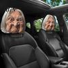 Auto Interior Accessories 2Pcs Funny Granny Face Car Headrest Covers, Breathable Seat Vehicle Protector Protectors, Stretchy Universal for SUV