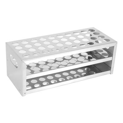 Stojak na probówki ze stali nierdzewnej 304 z blachy perforowanej, 40 otworów, duża pojemność (15.5mm*40)