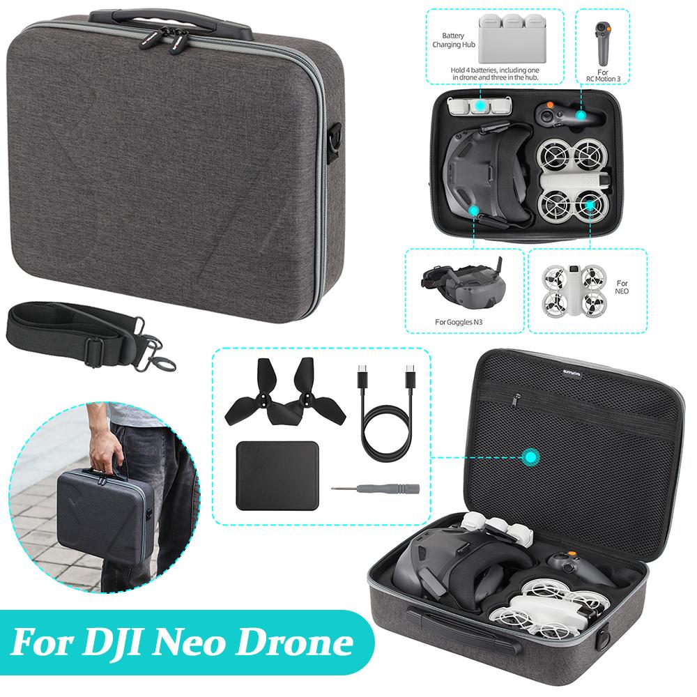 Carrying Case Protective Case Hard Shoulder Bag Compatible with DJI Neo Drone Goggles N3 Portable Travel Storage Bag Accessroy