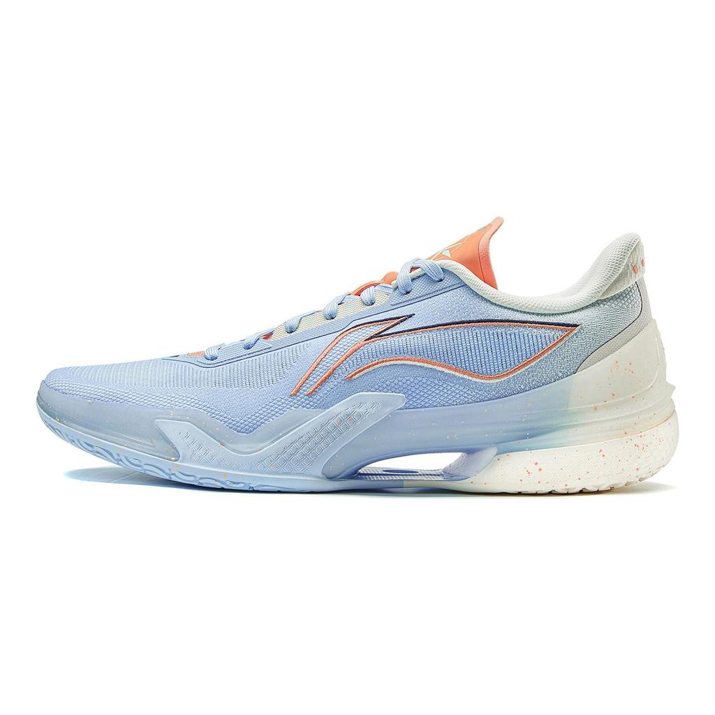 Li Ning Blade 5 Antideslizante Cobertura Ligero Rebote Caña Baja Zapatillas de Baloncesto de Rendimiento para Hombre Azul Blanco ABAU101-8