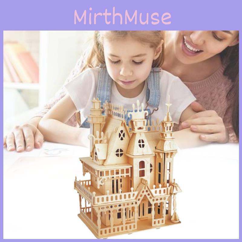Fantasy Model Villa House Kit 3d Puzzle Model Set Woodcraft Toy Construction