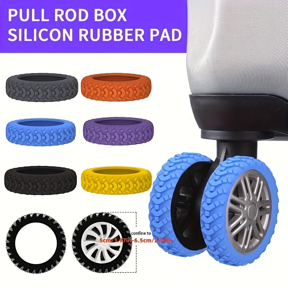8pcs Silicone Wheel Covers - Luggage Wheel Protectors, Shockproof Suitcase Wheels Protective Sleeves, Noise Reduction Travel Accessories