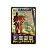 Aloha Philippines Brooklyn Vatican Bangkok Metal Plate Painting Iron Tin Sign Wall Art Picture For Garden Living Room Home Decor