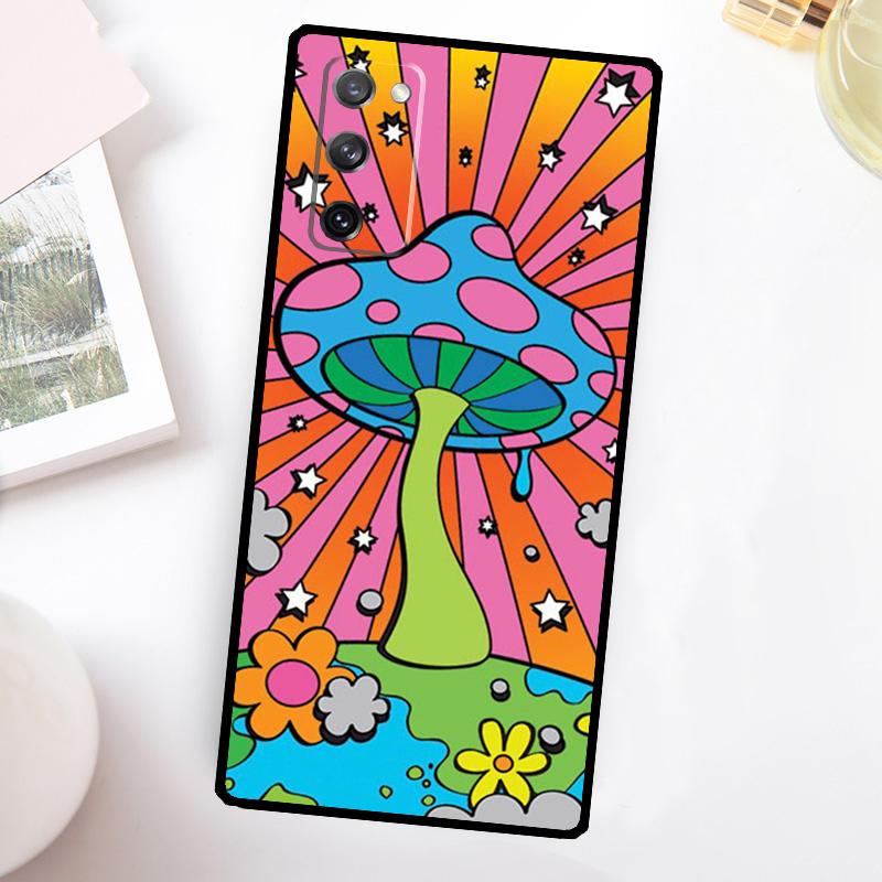 Magic Mushroom Alien Trippy Shrooms Case For Samsung Galaxy S22 S23 S24 Ultra Plus Note 10 20 S8 S9 S10 S20 FE S21 FE Cover