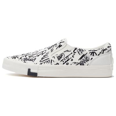 Li Ning Disney X  Collaboration Casual Fashion Low-Top Sneakers Unisex Sneakers Black White AGCS269-1