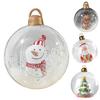 24" Inflatable Christmas Ball with LED Light Outdoor Blow Up PVC Ball