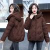 Women's Winter Jacket Winter Female Casual Loose Cotton Jacket Thick Warm Coats Women Pure Color Casual Short Padded Jacket