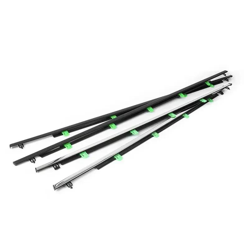 Car Window Weatherstrips For Honda CRV CR-V 2007-2011 Rubber Chrome Door Moulding Trim Belt Outer Window Glass Sealing Belts