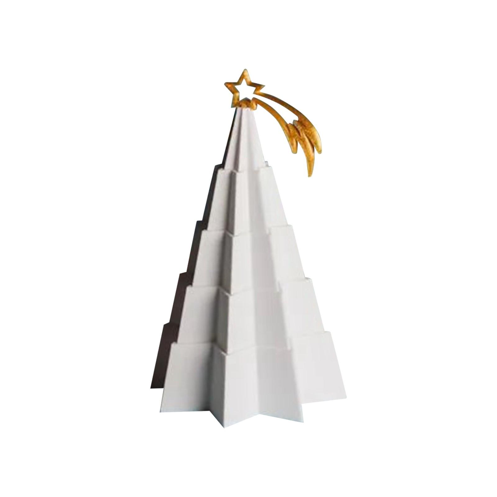 

3D-печатная рождественская красочная декоративная выдвижная фигурка рождественской елки One Size белый