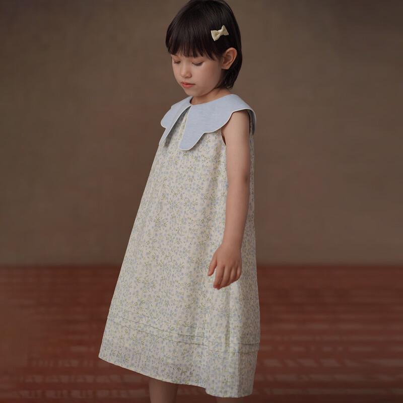 Girls' Summer Floral Sleeveless Dress