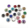 16mm Round Rhinestone Metal and Acrylic Flatback Clips for Jewelry, Clothing, and DIY Embellishments