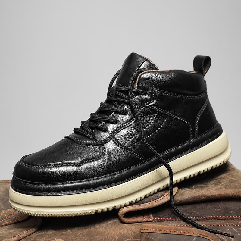 

Мужские кожаные ботинки ручной работы, уличные кроссовки, ботильоны для мужчин, повседневная обувь, обувь для инструментов 39