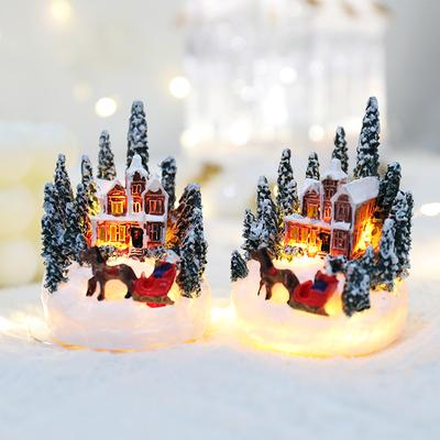 Vánoční dům zářící miniatura kreativní ozdoba