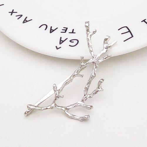 Kreative Persönlichkeit Metallgeweih Zweig Legierung Einzigartiger Haarnadel Wilde Mode Prinzessin Clip Geschenk Braut Haar Accessoires Für Frauen