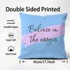 Encouraging Text Ins Cushion Cover Plush Fabric Soft Double-Sided Printed Sofa Warm Winter Home Child Gift Pillow Case