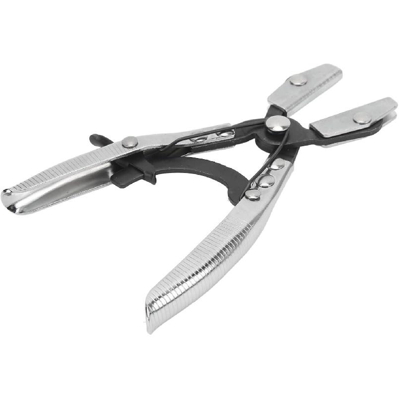 Hose Pinch Off Plier, Line Pinch Off Plier Ratcheting Jaws Swiveling Universal for Automobile Radiator Brake Coolant Pipes(8in)
