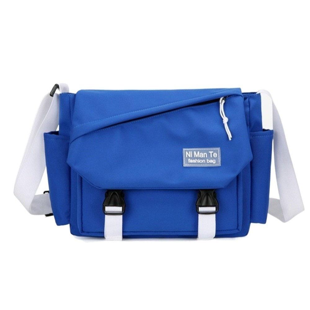 

Женская сумка через плечо с несколькими карманами, большая вместимость, сумка-кроссбоди, нейлоновая сумка-мессенджер, обратно в школу синий