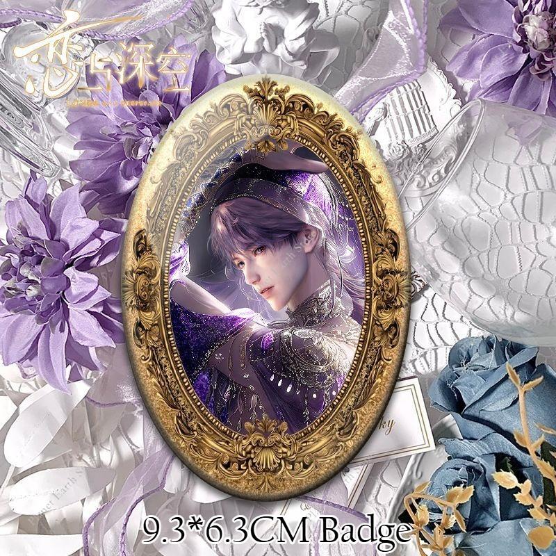 1/4/6Pcs Game Love and Deepspace Rafayel Tidefall Waves & Tidefall Allure Square/Round/Oval Badge Emblem Brooch Cartoon Gifts