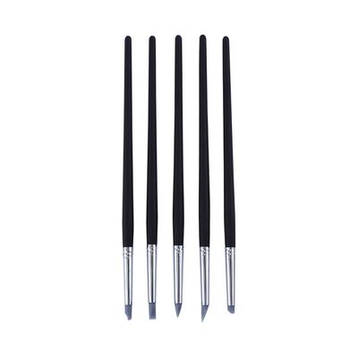 5 stücke Flexible Silikon Wachs Ton Sculpting Carving Keramik Machen Werkzeug Stift Mit Holz Griffe