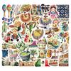50 Pieces of Aesthetic Stickers, Ethnic Style Waterproof Wall Art for DIY Luggage, Water Cup, Notebook and More.
