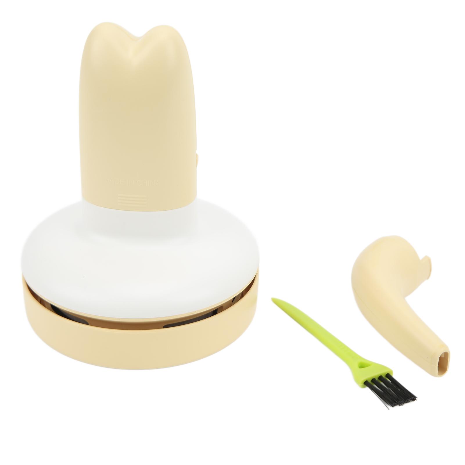 Desktop Vacuum Cleaner Mini Handheld Portable Office Table Dust Eraser Confetti Sweeper Yellow